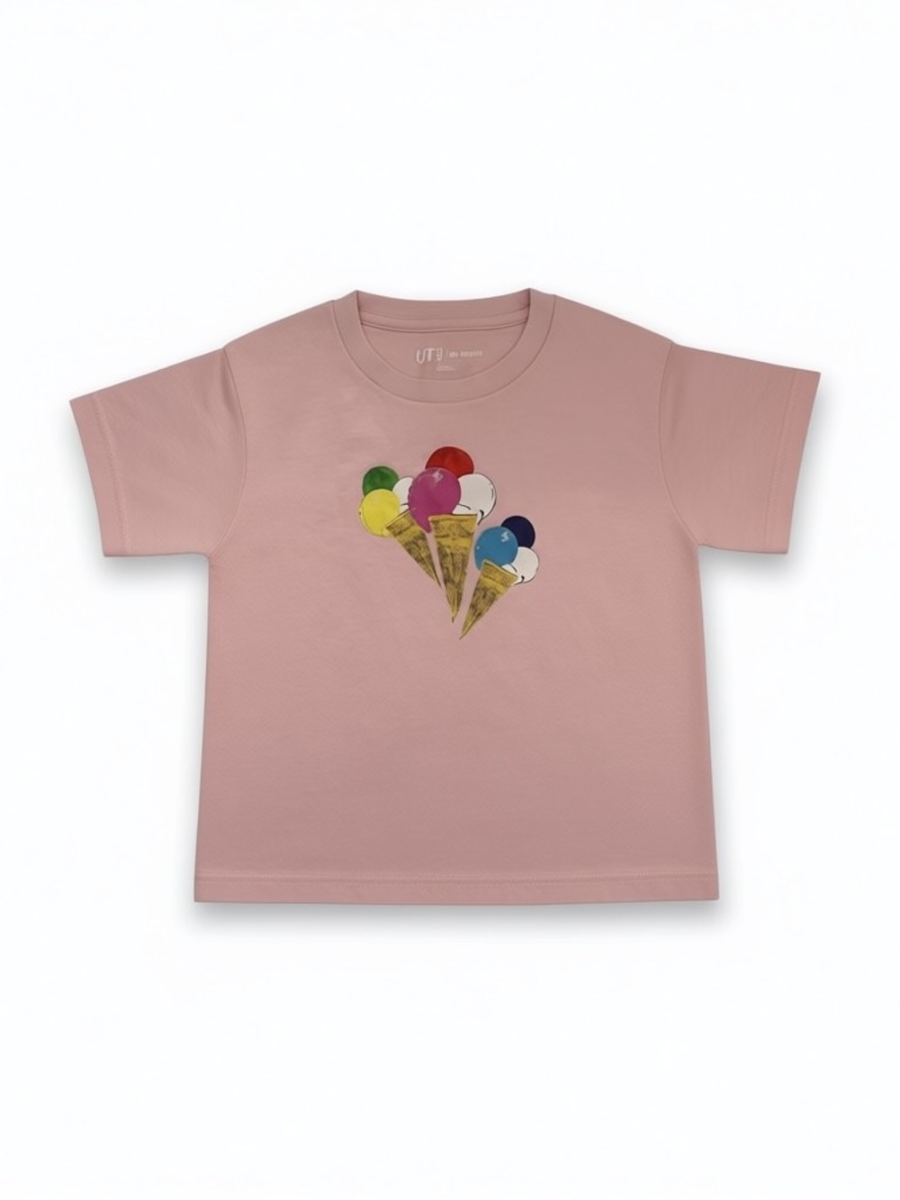 Uniqlo Kids Dusty Pink Ice Cream Cone Graphic Tee